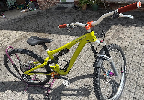 Custom Specialized Stumpjumper 15 in Grün als Seitenansicht
