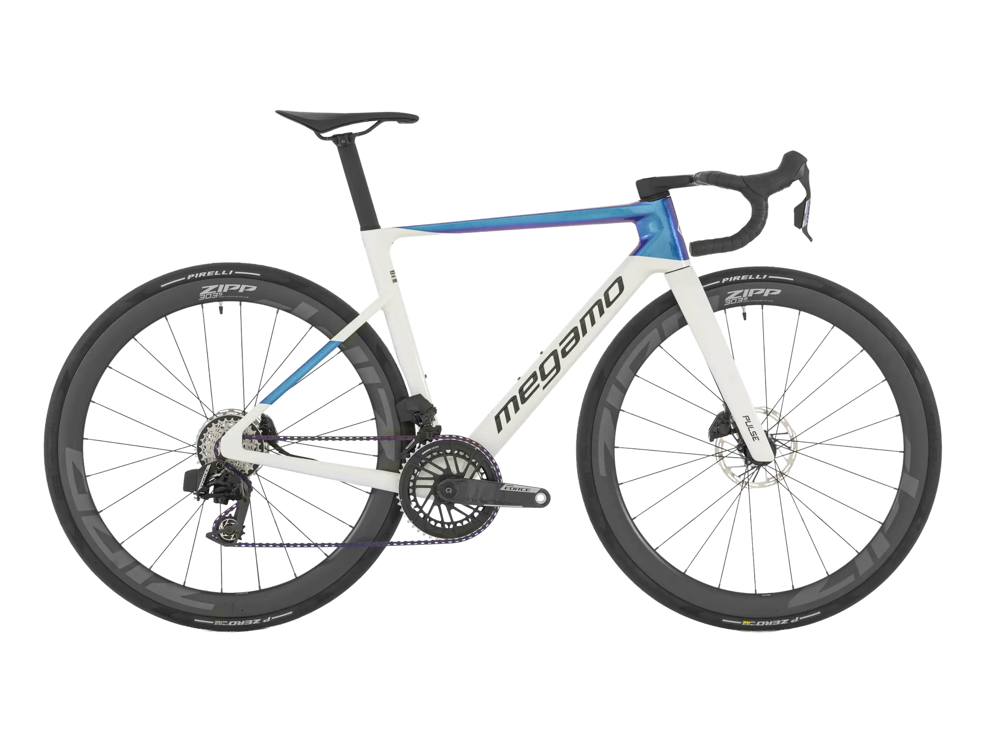 Megamo PULSE 04 in White Blue, Seitenansicht