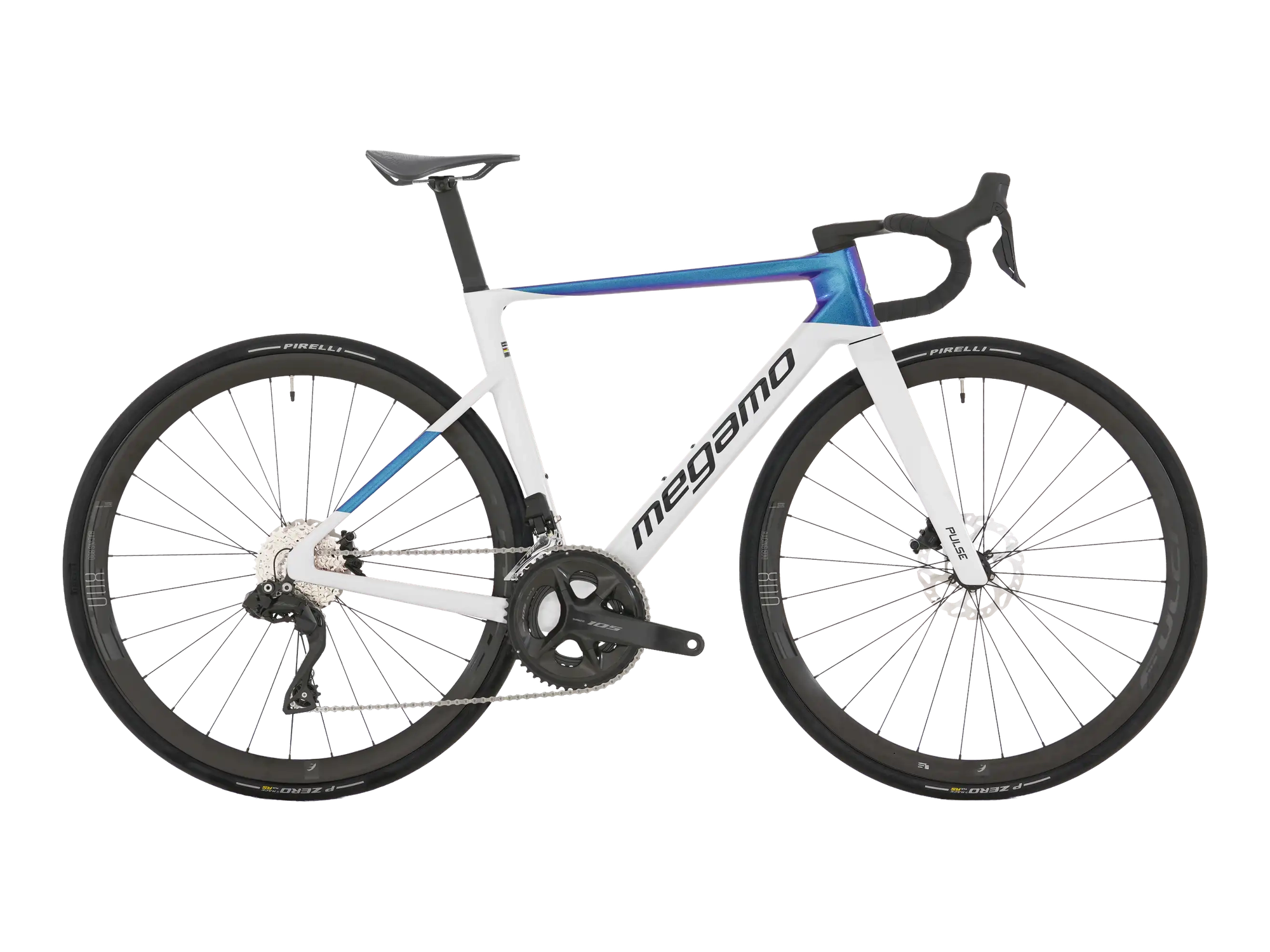 Megamo PULSE 15 in White Blue, Seitenansicht