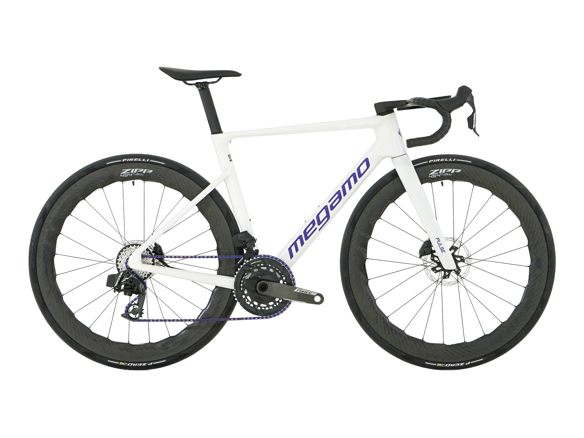 Megamo PULSE SRAM FORCE - HAMMERHEAD LTD in White Ice, Seitenansicht