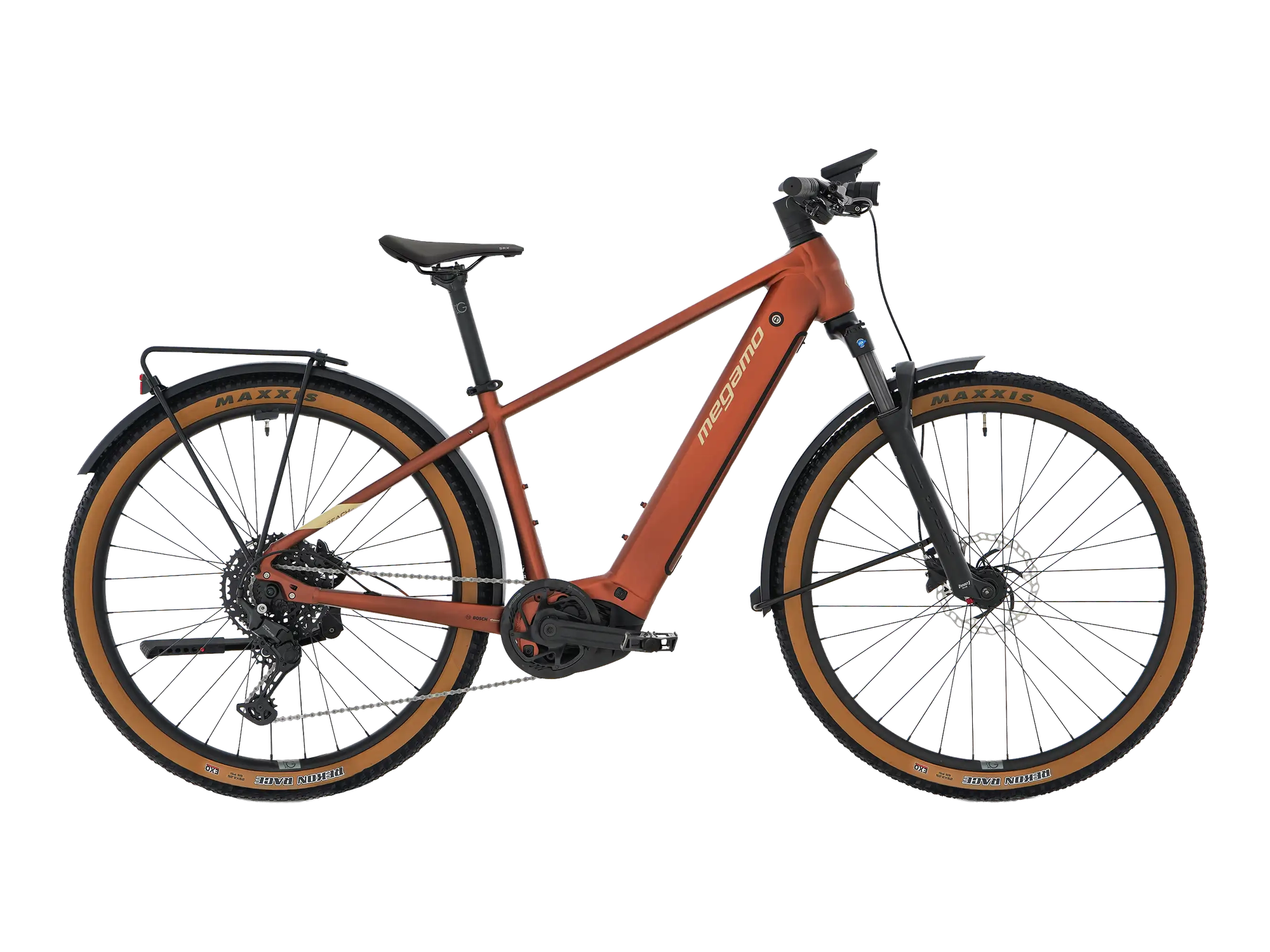 Megamo REACH HT 05 EQUIPPED in Brown, Seitenansicht