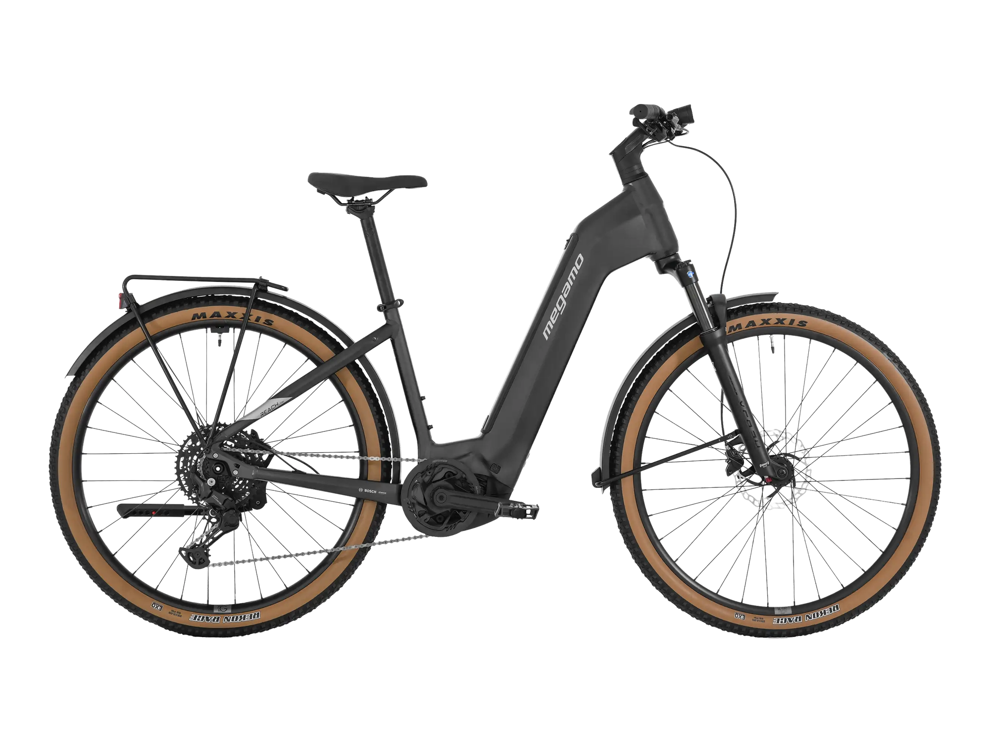 Megamo REACH LOW 10 EQUIPPED in Black, Seitenansicht