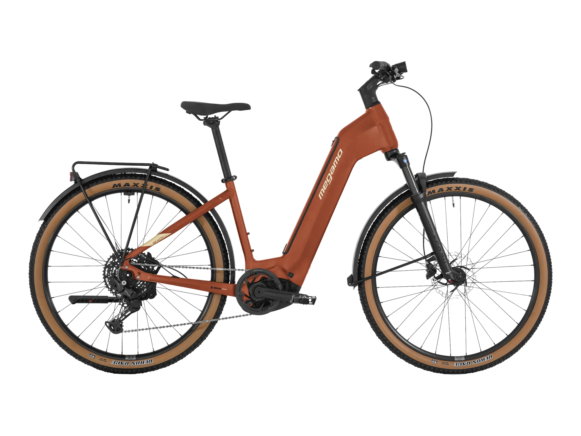 Megamo REACH LOW 10 EQUIPPED in Brown, Seitenansicht