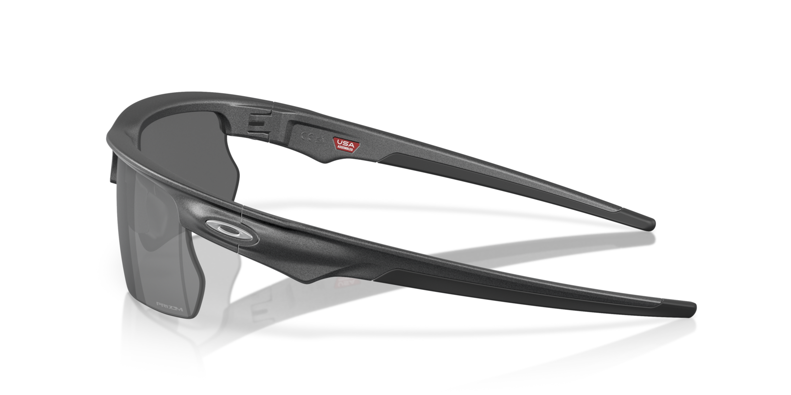 Oakley BiSphaera in Steel mit Prizm Black Gläsern, seitlich