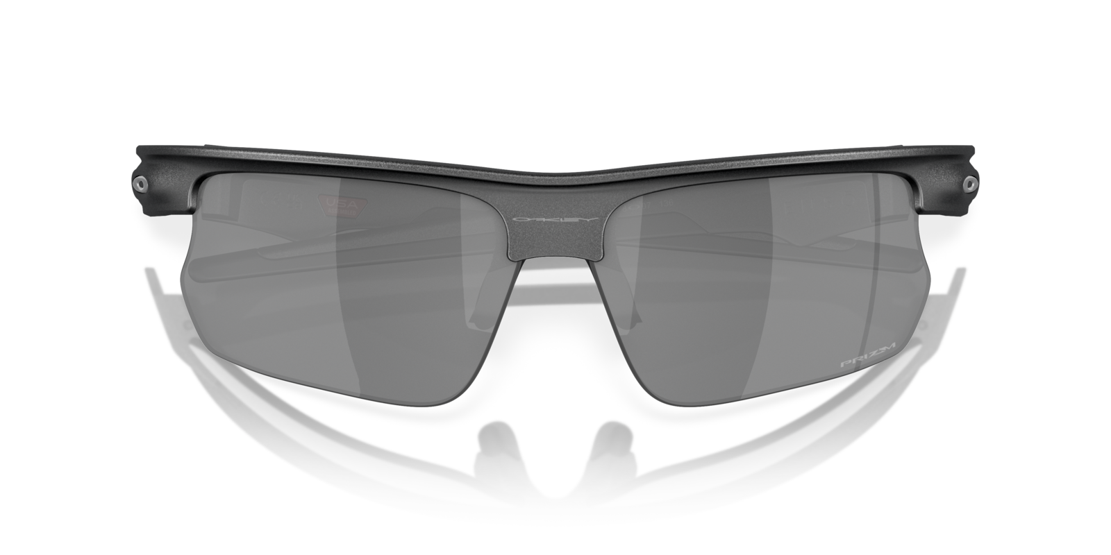 Oakley BiSphaera in Steel mit Prizm Black Gläsern, als Frontdetail