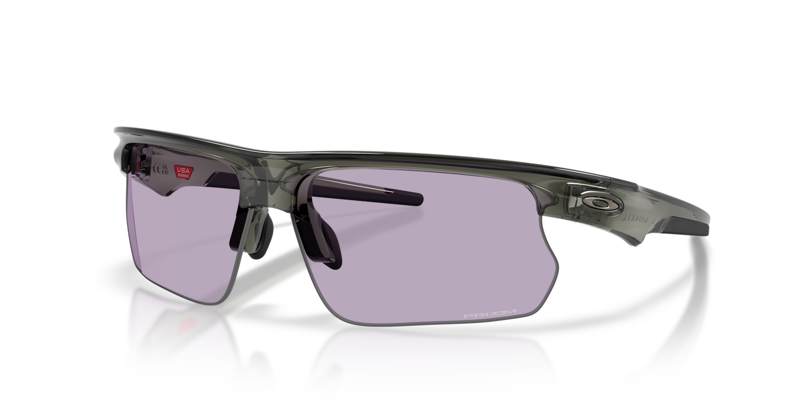 Oakley BiSphaera in Grey Smoke mit Prizm Slate Gläsern, schräg von vorn
