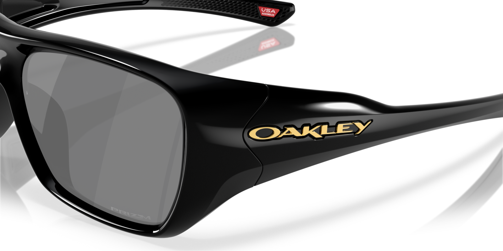 Oakley Chaminade in Polished Black mit Prizm Black Gläsern, mit Bügeldetail