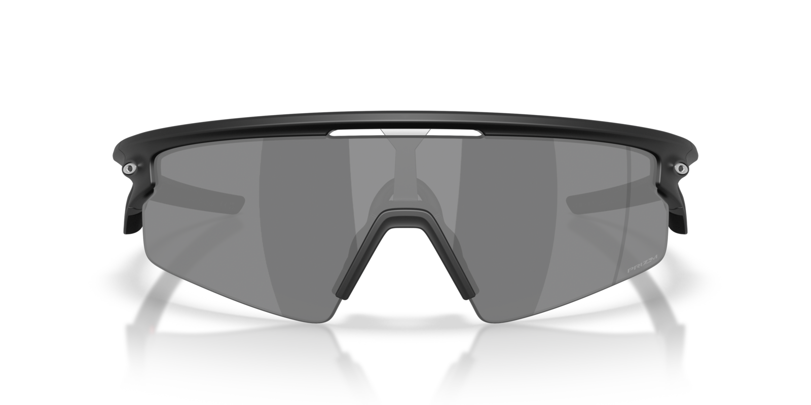 Oakley Sphaera Strike in Matte Black mit Prizm Black Gläsern, frontal