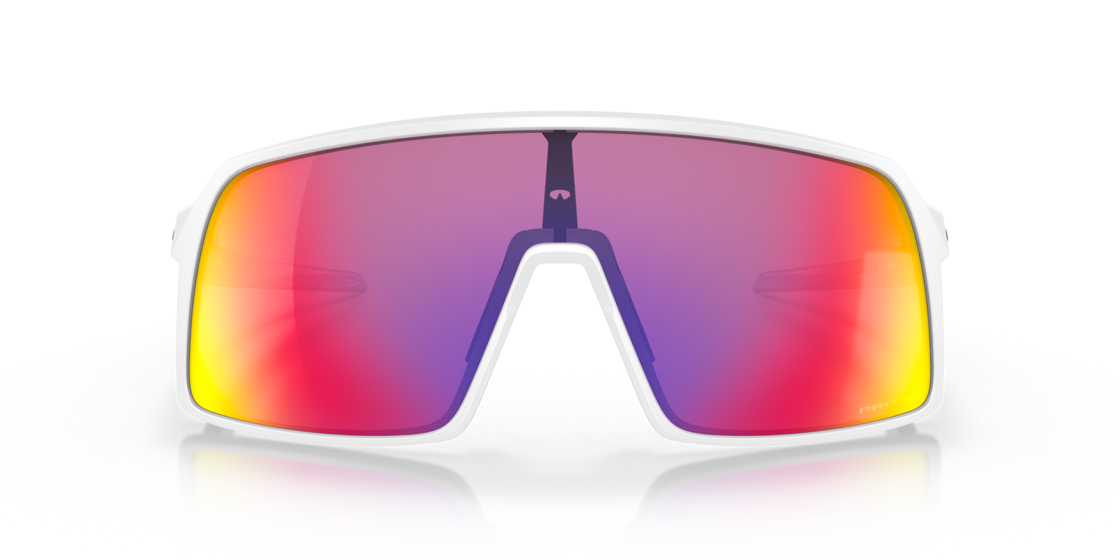 Oakley Sutro in Matte White mit Prizm Road Gläsern, frontal