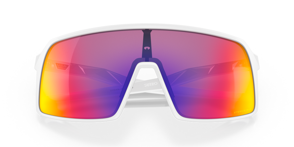Oakley Sutro in Matte White mit Prizm Road Gläsern, als Frontdetail
