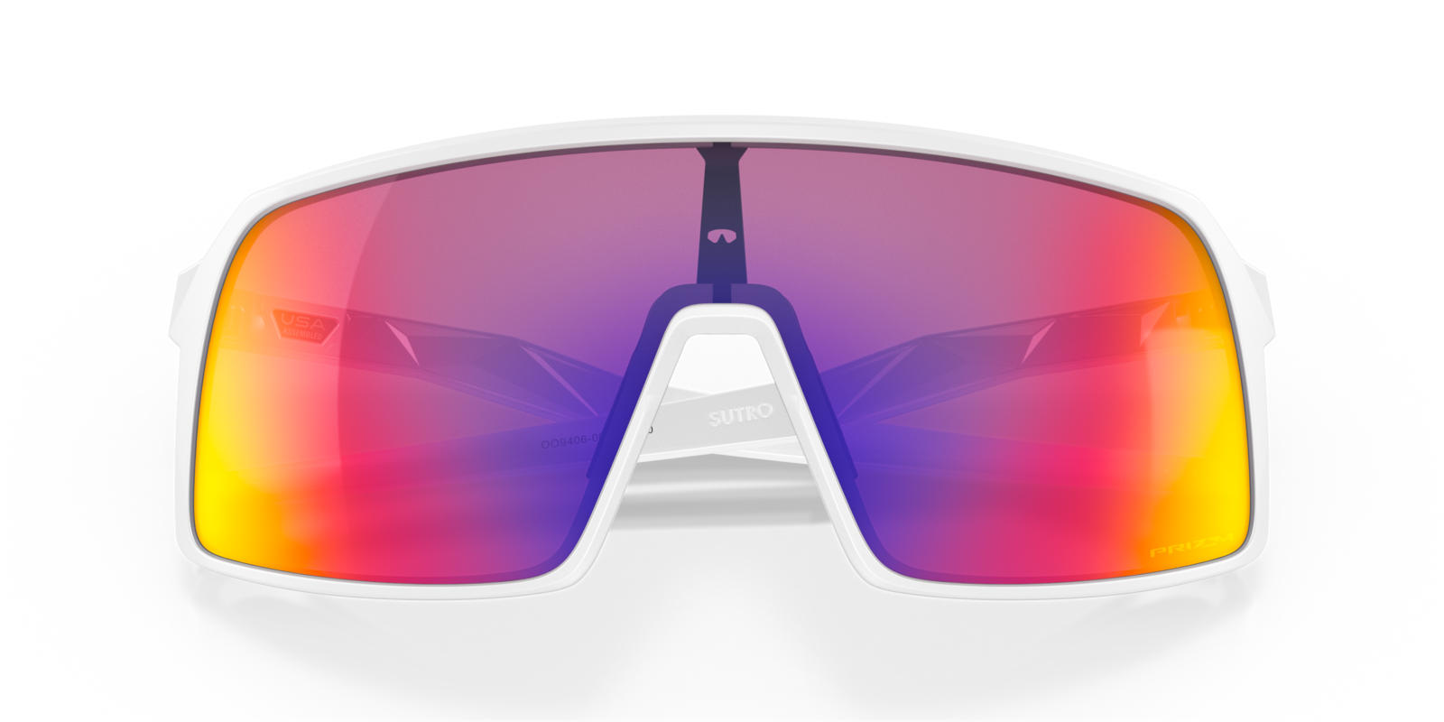 Oakley Sutro in Matte White mit Prizm Road Gläsern, als Frontdetail