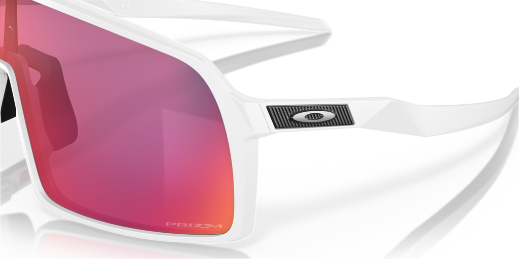 Oakley Sutro in Matte White mit Prizm Road Gläsern, mit Bügeldetail