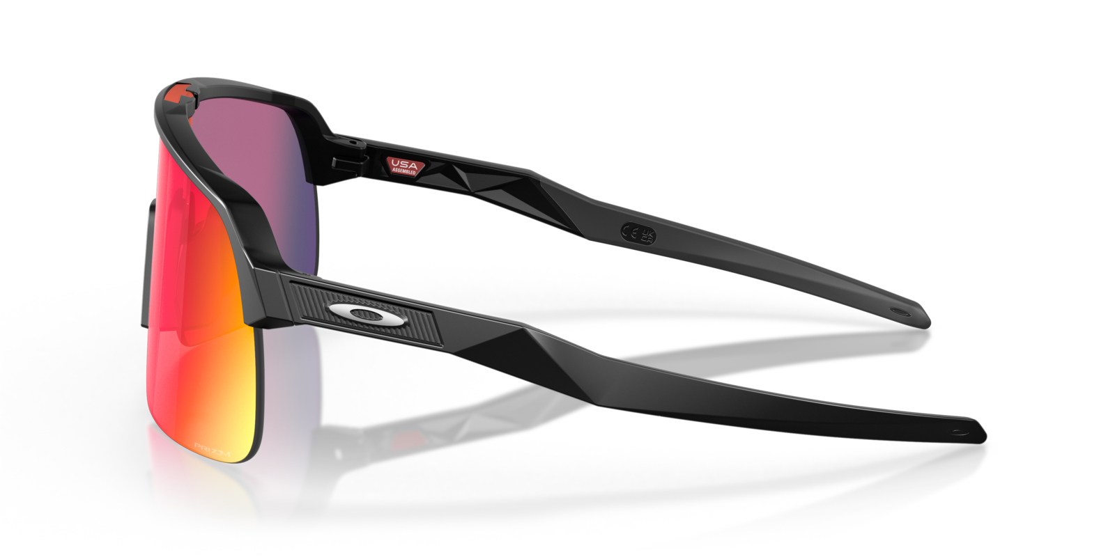 Oakley Sutro Lite in Matte Black mit Prizm Road Gläsern, seitlich