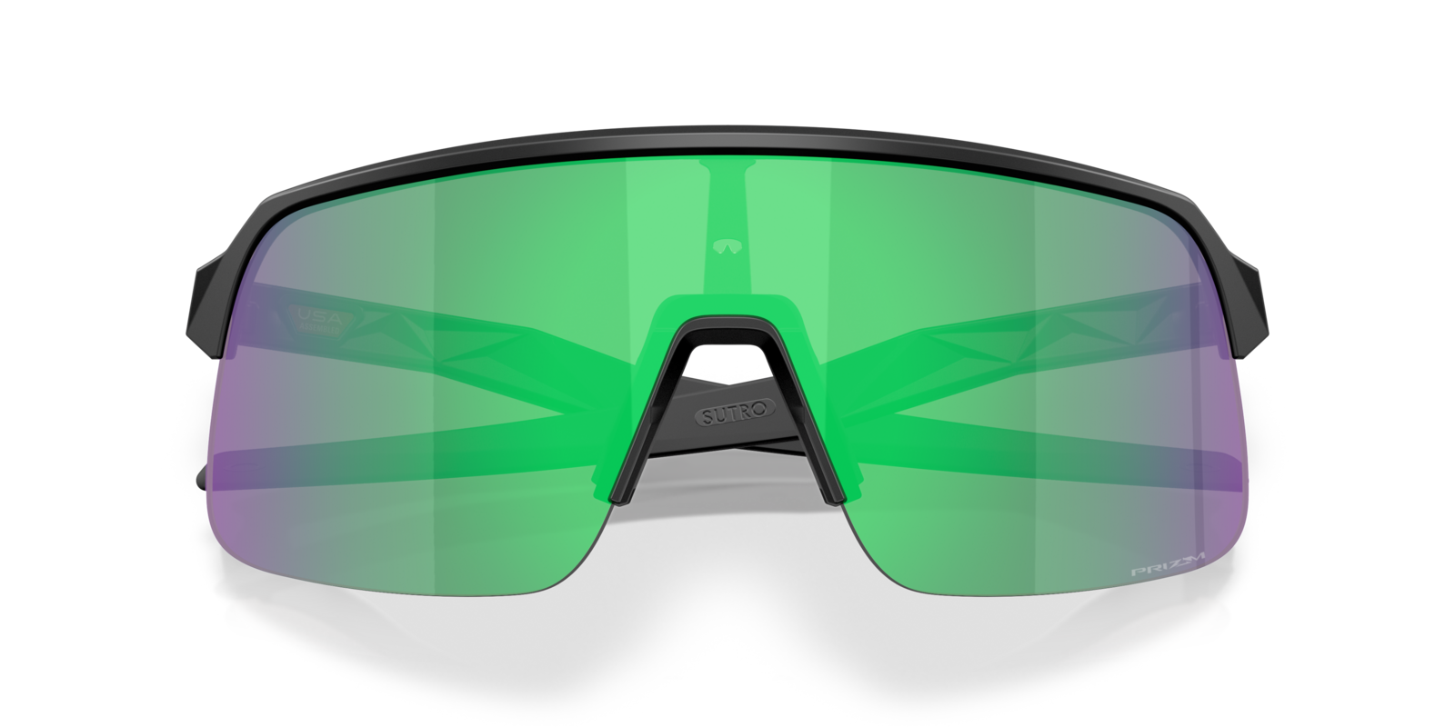 Oakley Sutro Lite S in Matte Black mit Prizm Jade Gläsern, als Frontdetail