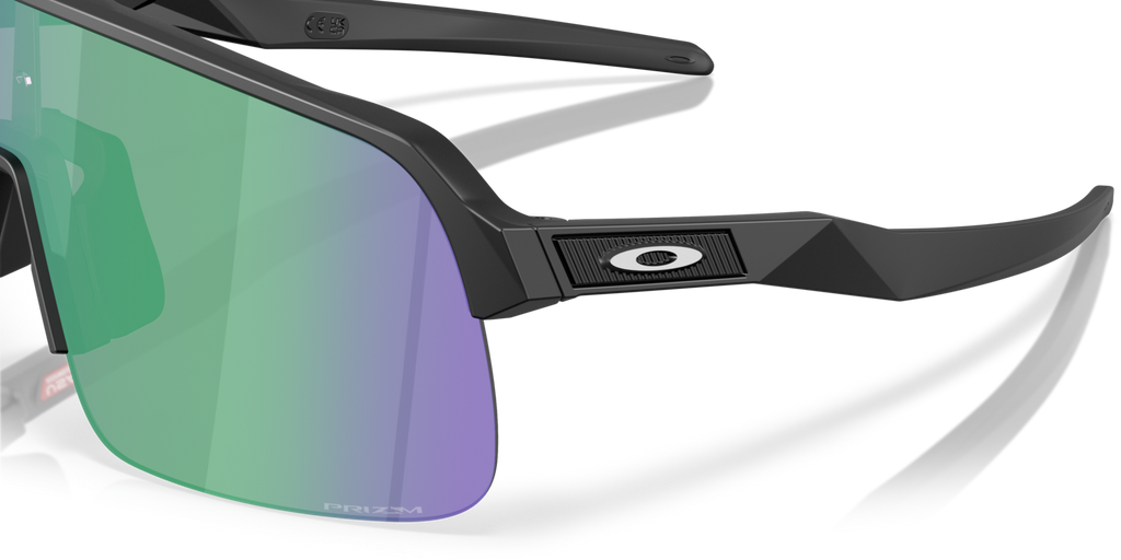 Oakley Sutro Lite S in Matte Black mit Prizm Jade Gläsern, mit Bügeldetail