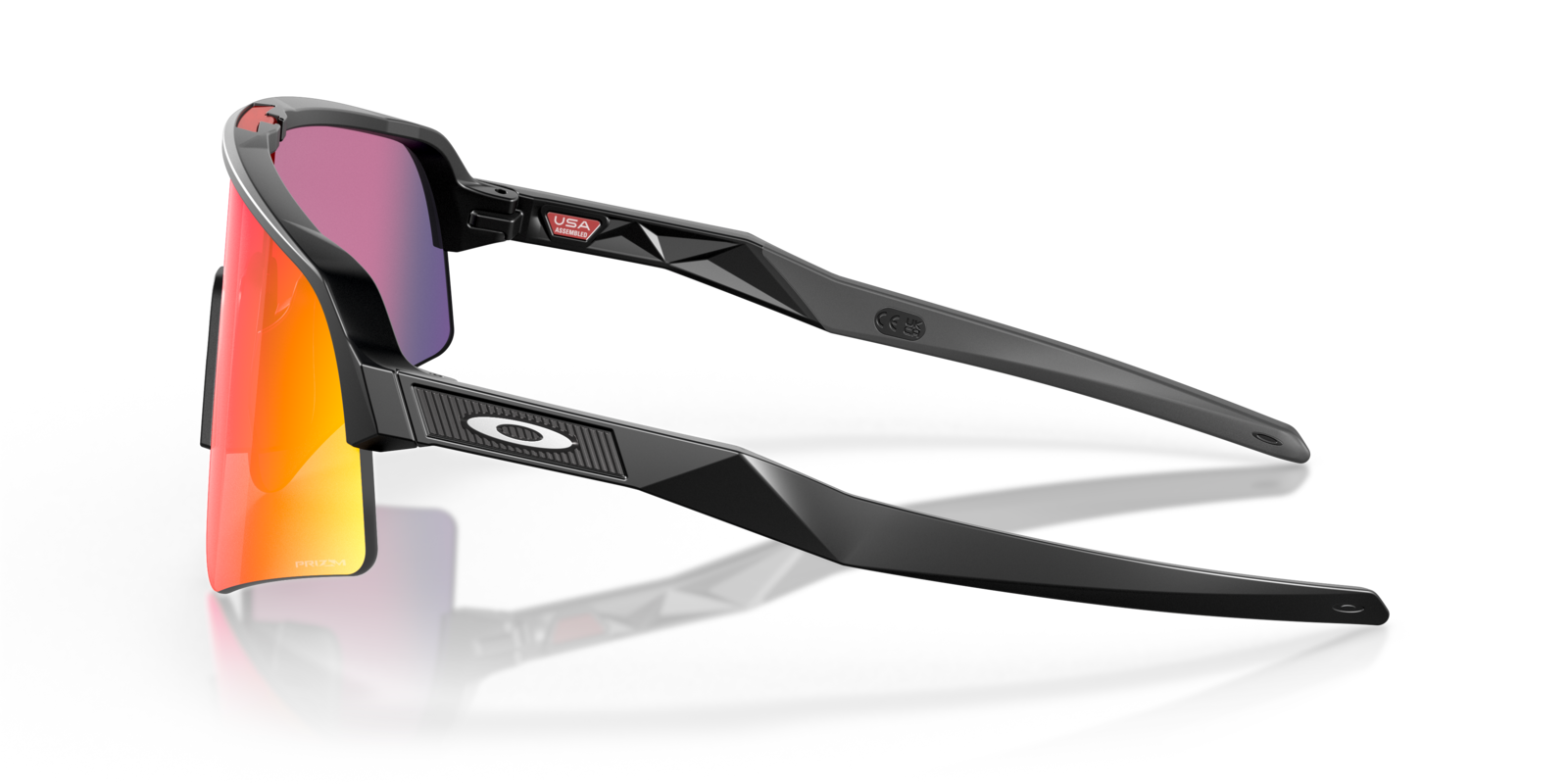 Oakley Sutro Lite Sweep in Matte Black mit Prizm Road Gläsern, seitlich