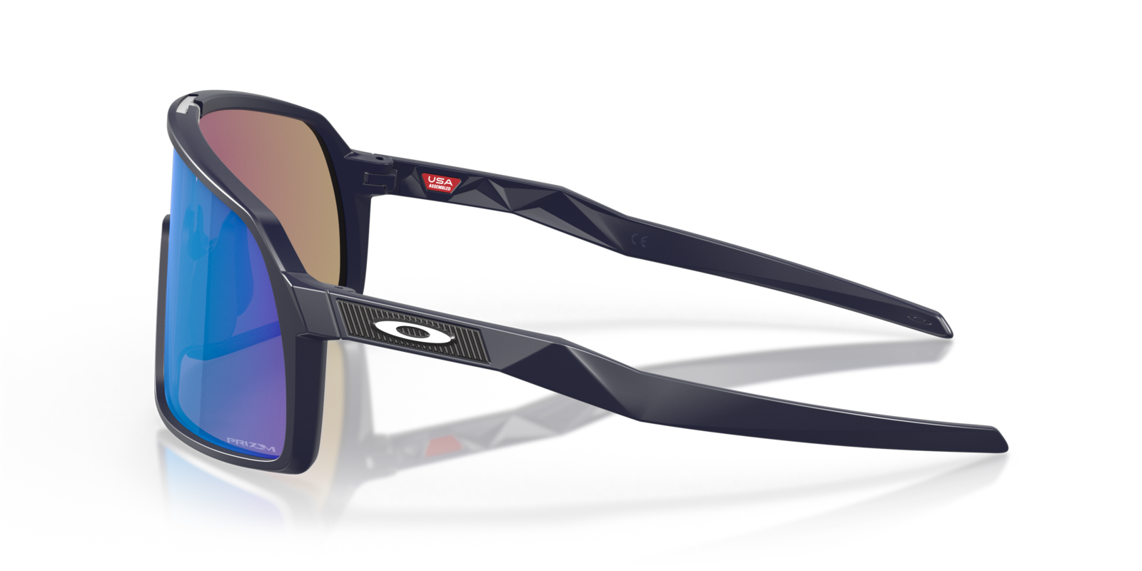 Oakley Sutro S in Matte Navy mit Prizm Sapphire Gläsern, seitlich