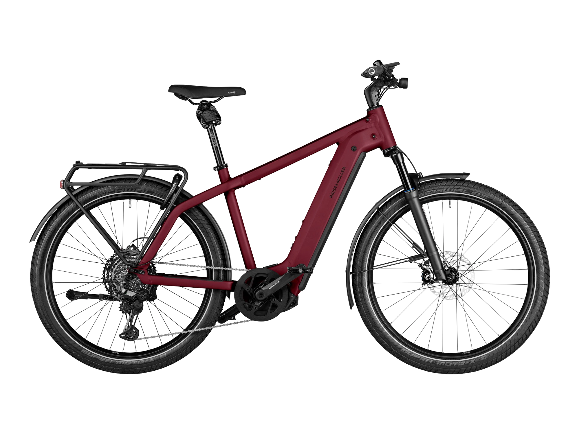 Riese & Müller Charger4 in dark red matt, Seitenansicht