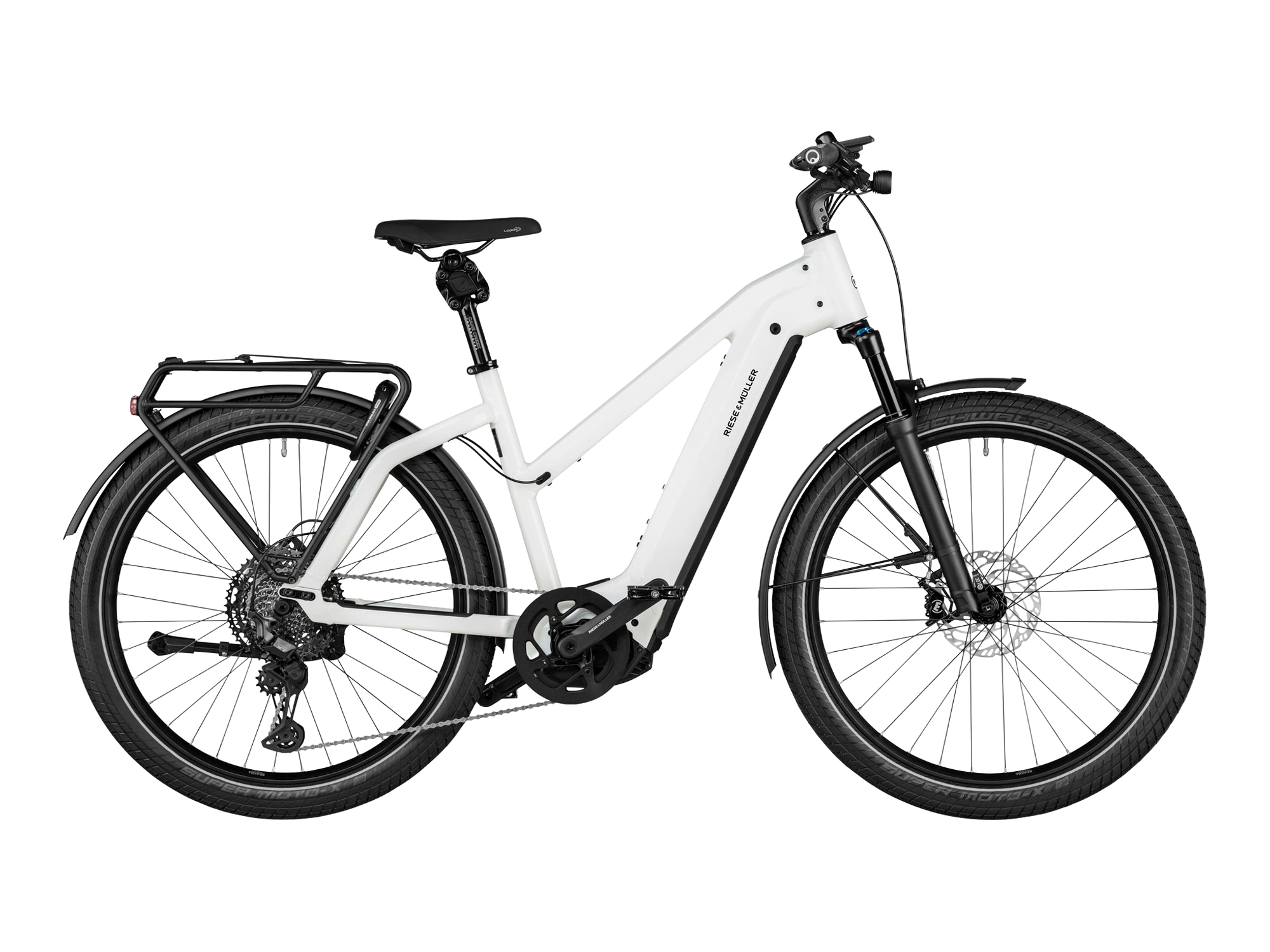 Riese & Müller Charger4 Mixte in ceramic white, Seitenansicht