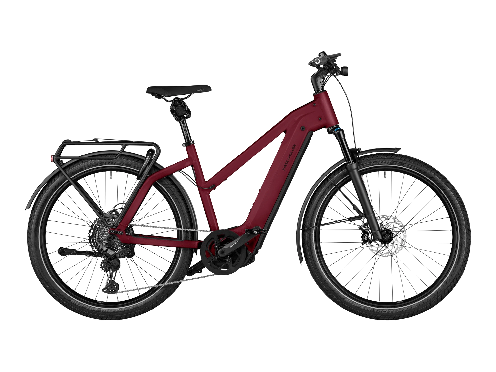 Riese & Müller Charger4 Mixte in dark red matt, Seitenansicht