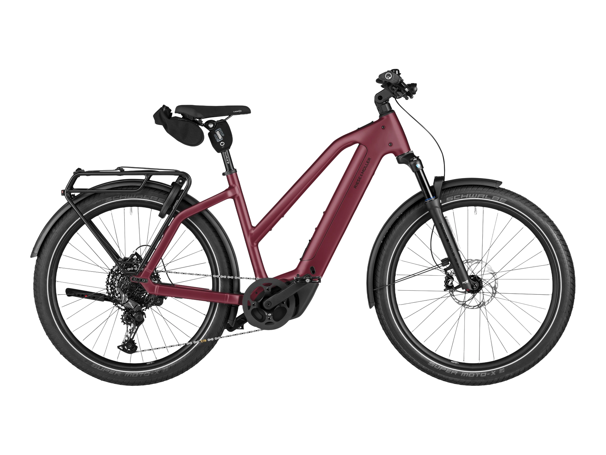 Riese & Müller Charger5 Mixte in dark red matt, Seitenansicht