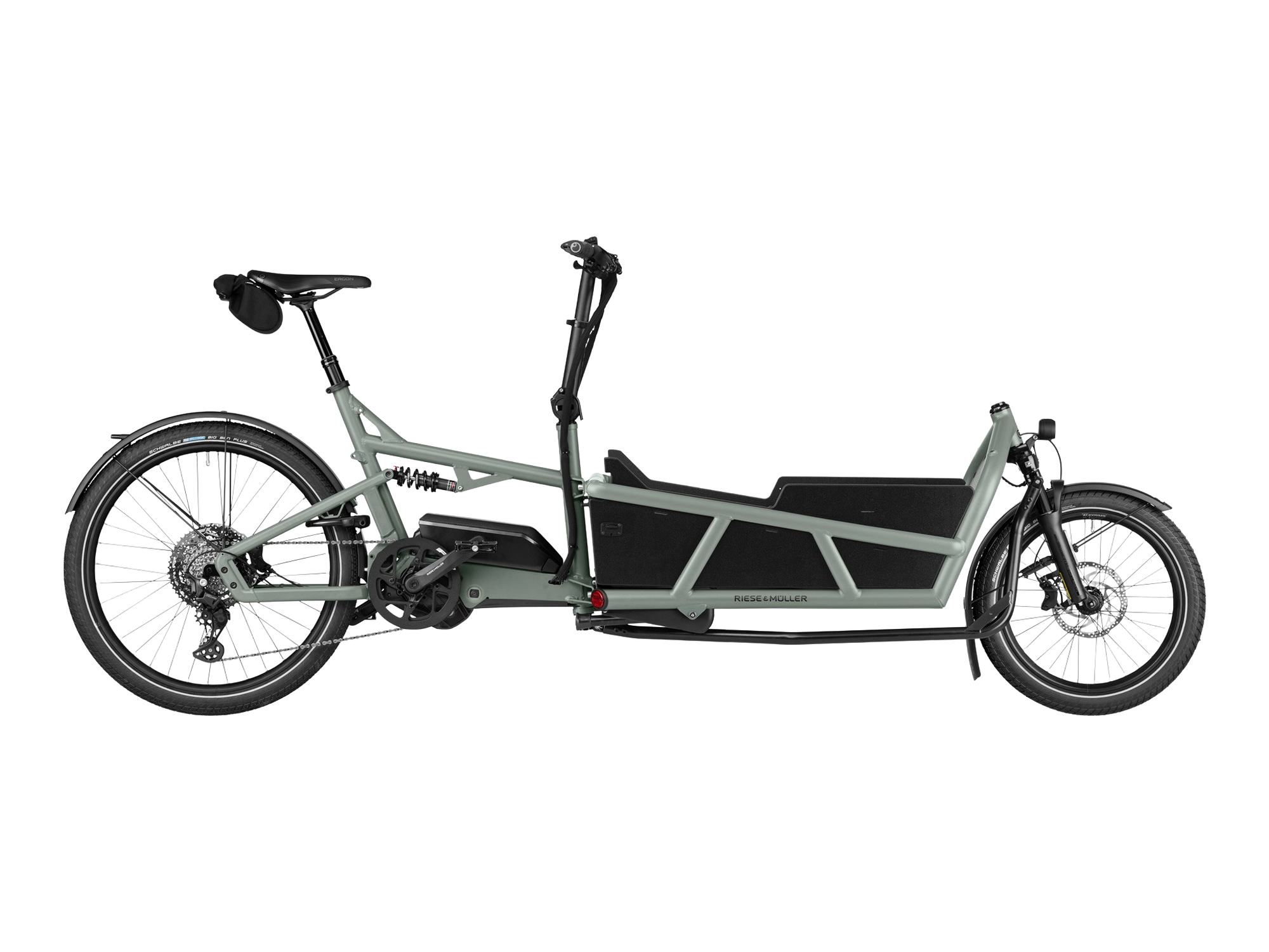 Riese & Müller Load5 75 in tundra grey matt, Seitenansicht