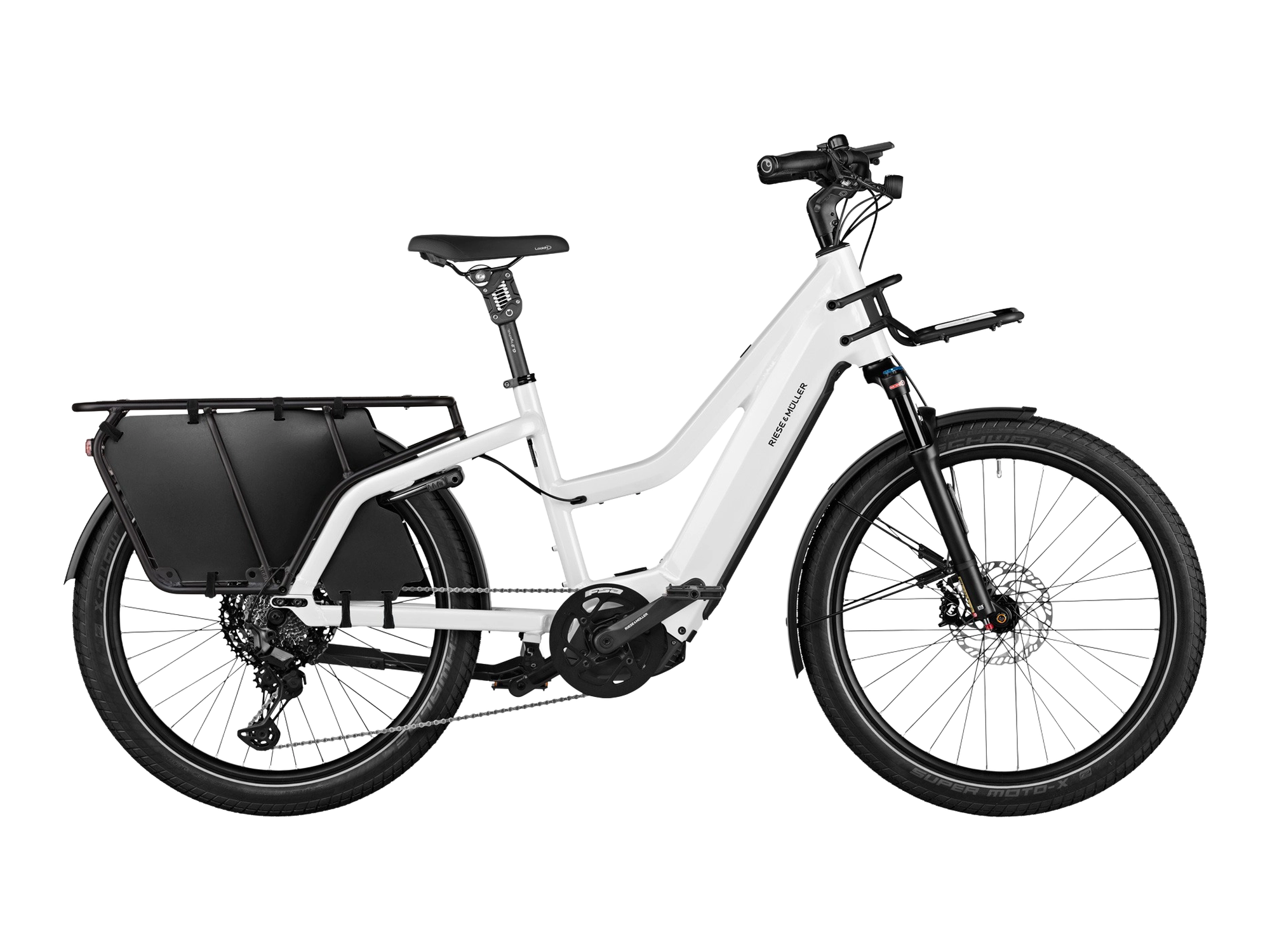 Riese & Müller Multicharger2 Mixte in pearl white/black matt, Seitenansicht