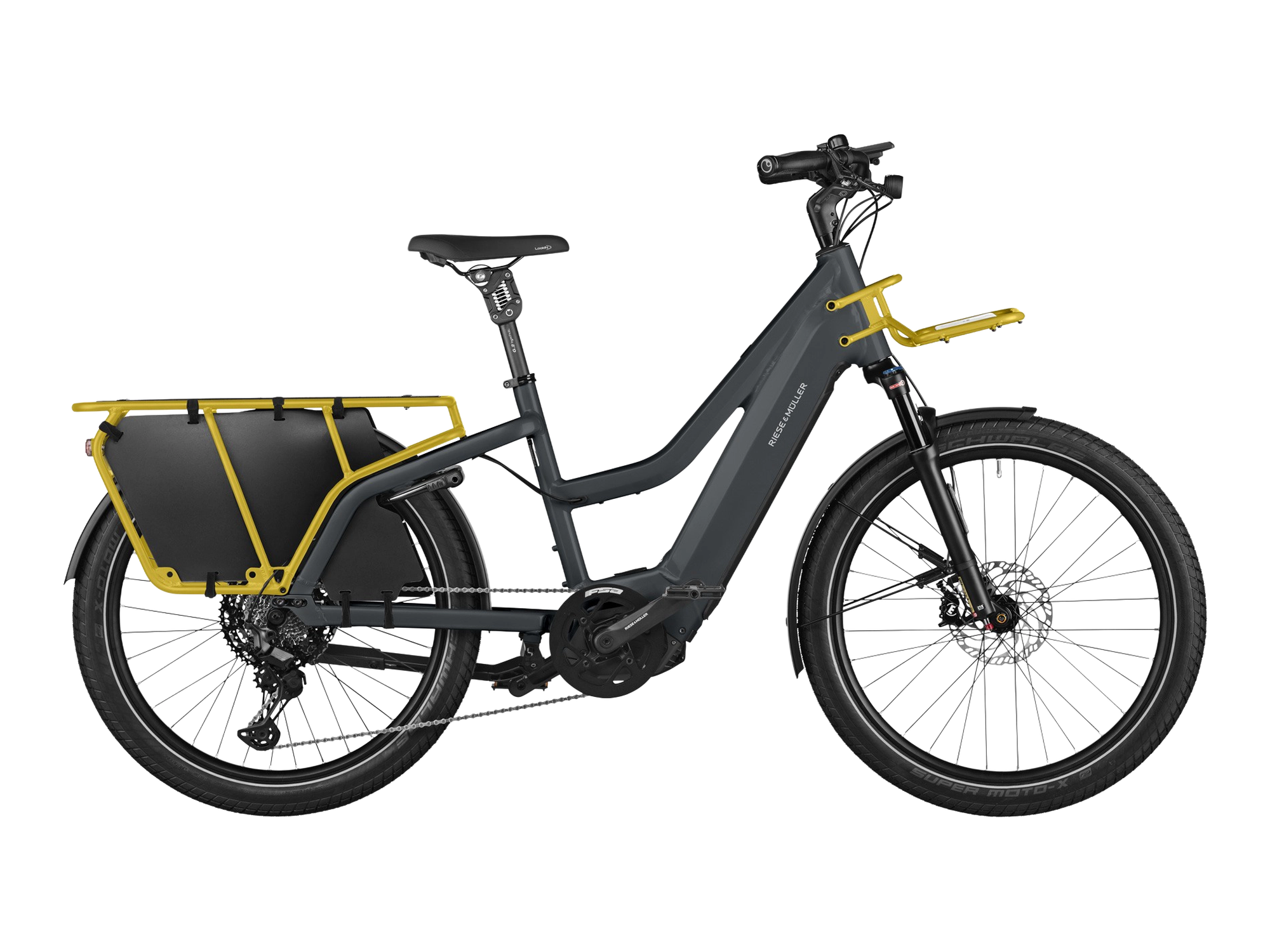 Riese & Müller Multicharger2 Mixte in utility grey/curry matt, Seitenansicht