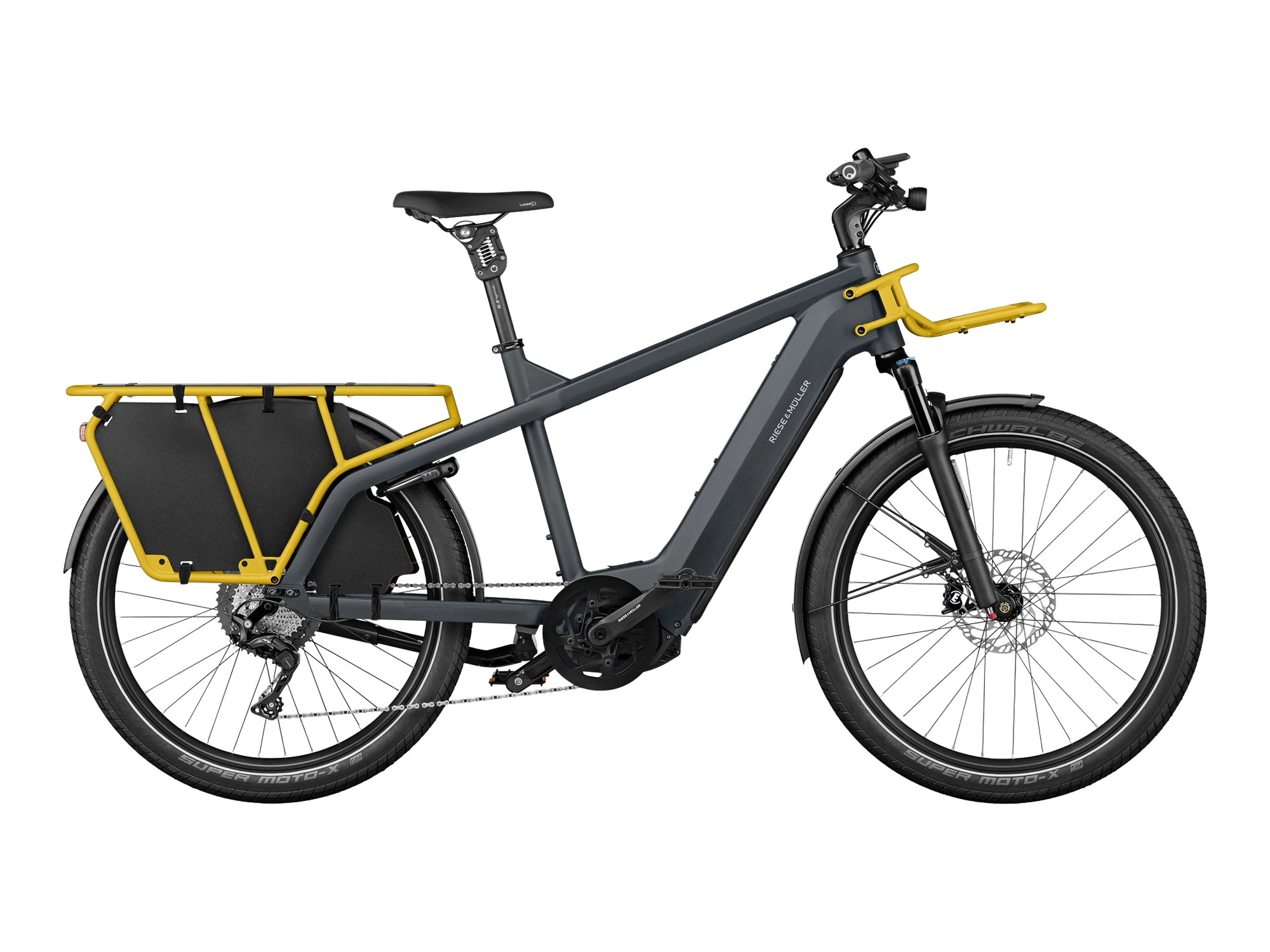 Riese & Müller Multicharger2 in utility grey/curry matt, Seitenansicht