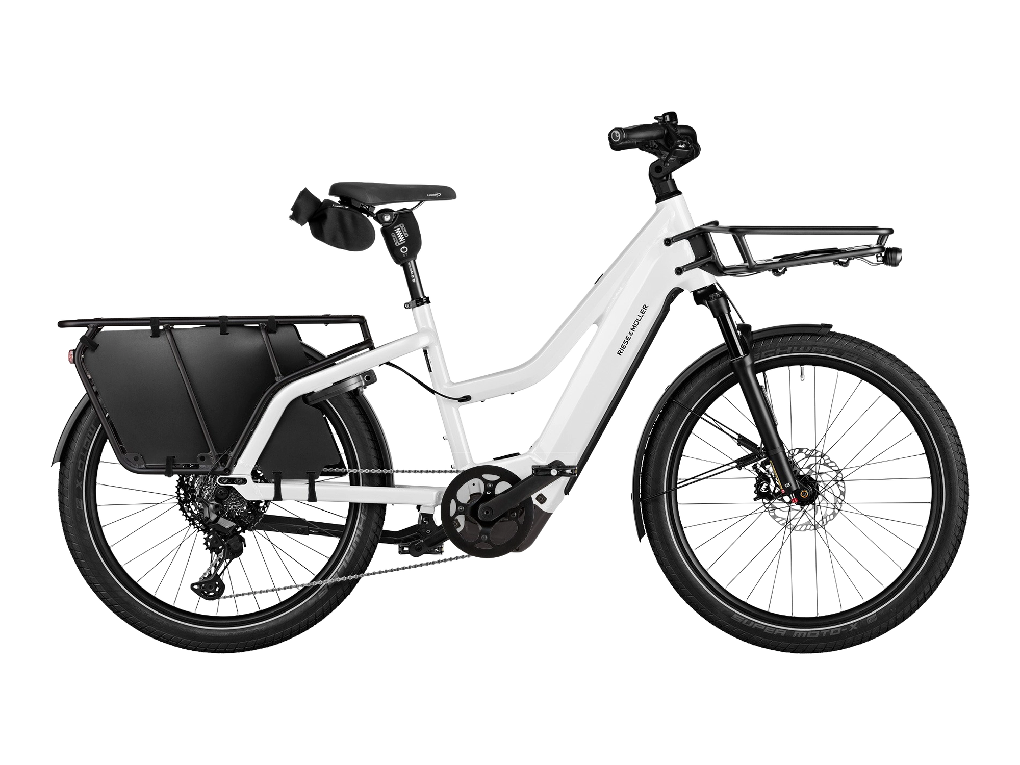 Riese & Müller Multicharger3 Mixte in pearl white/black matt, Seitenansicht
