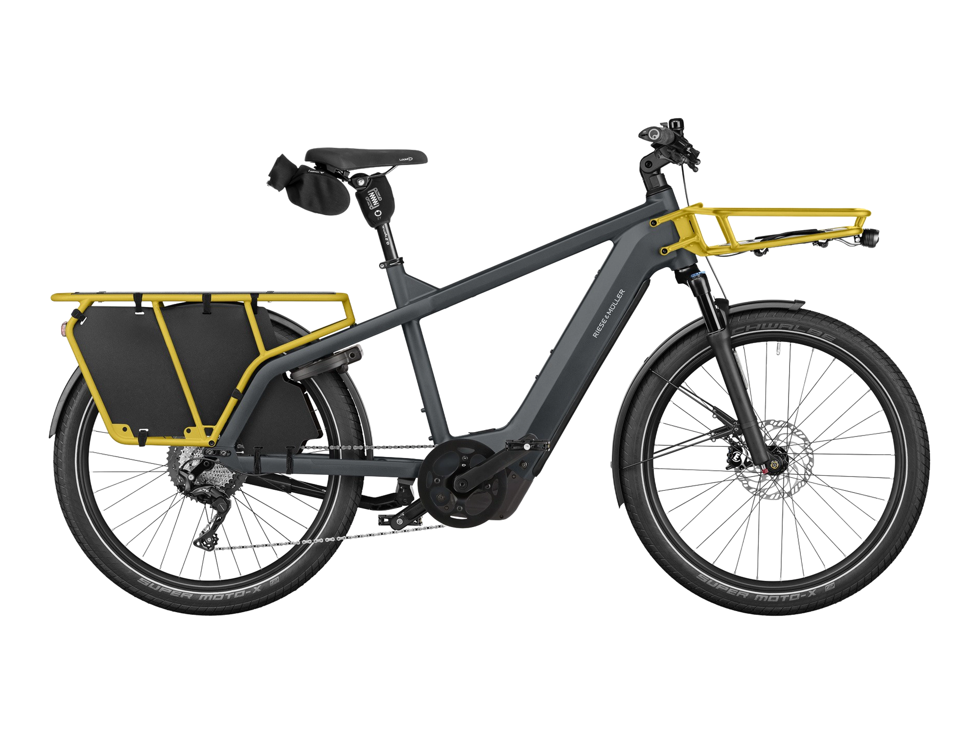 Riese & Müller Multicharger3 in utility grey/curry matt, Seitenansicht