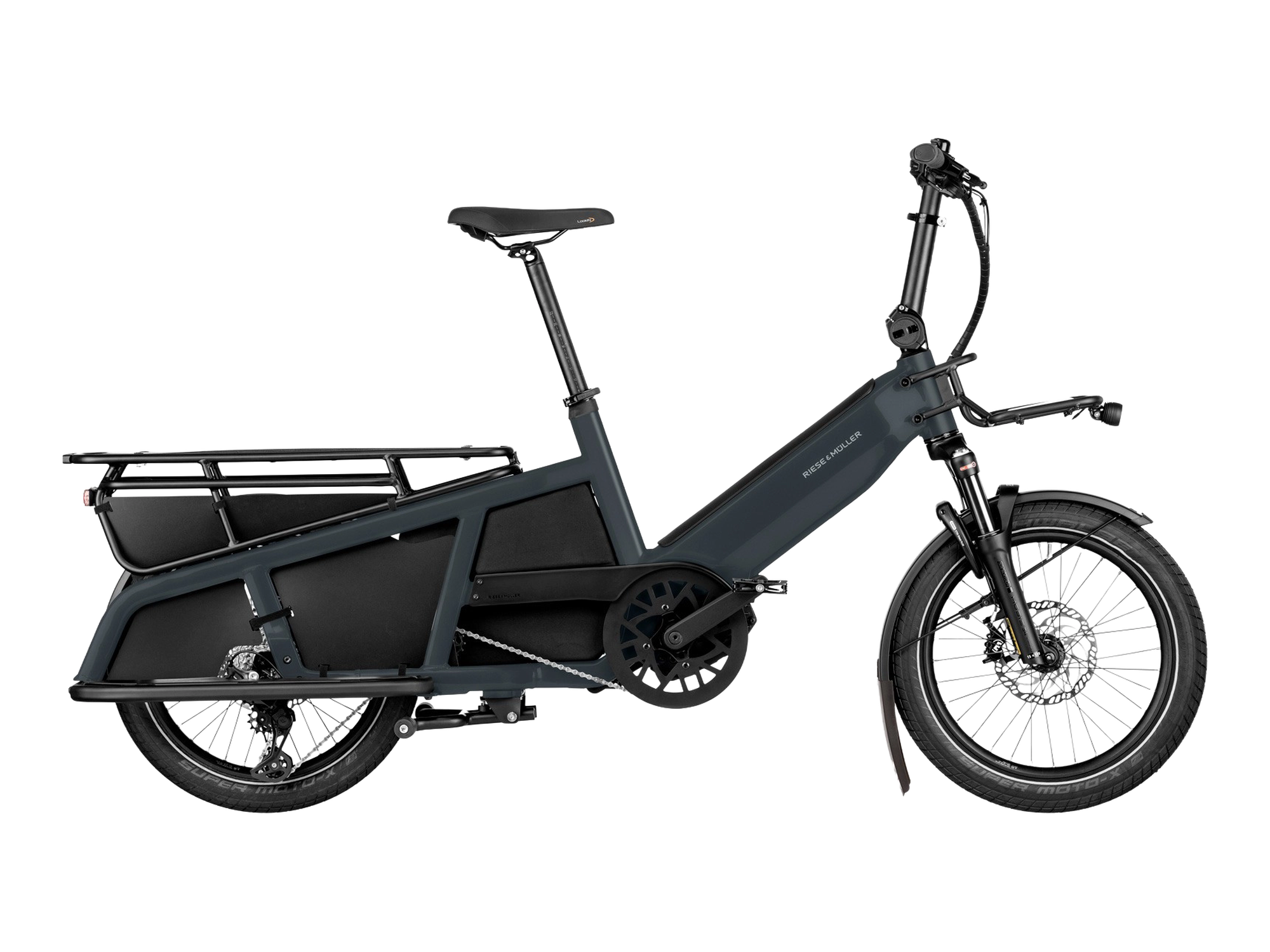 Riese & Müller Multitinker in utility grey/black matt, Seitenansicht