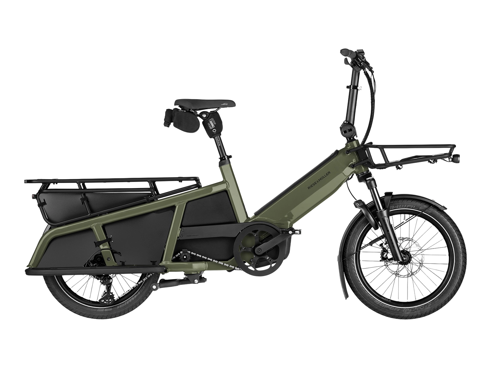 Riese & Müller Multitinker2 in olive/black matt, Seitenansicht