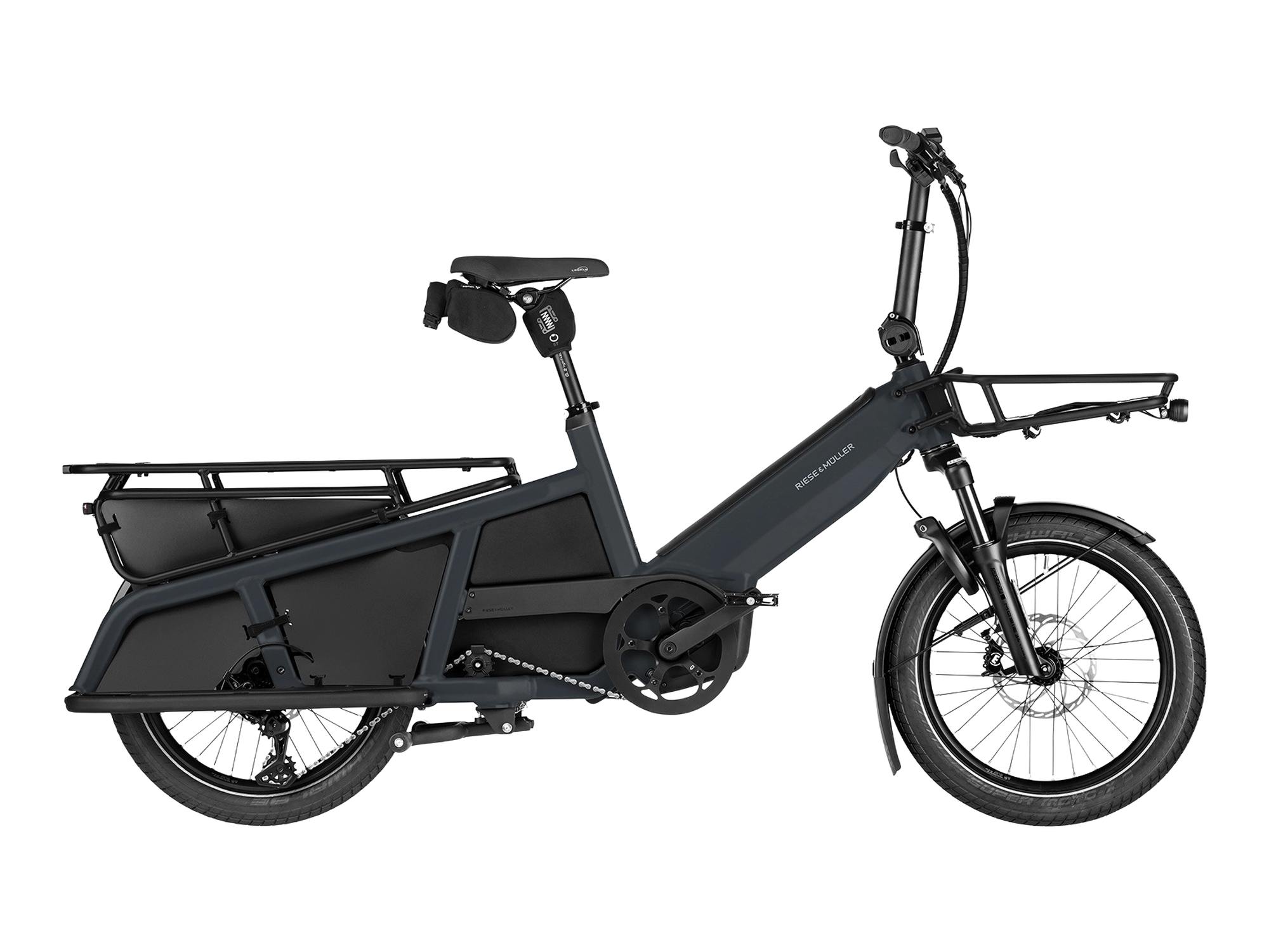 Riese & Müller Multitinker2 in utility grey/black matt, Seitenansicht