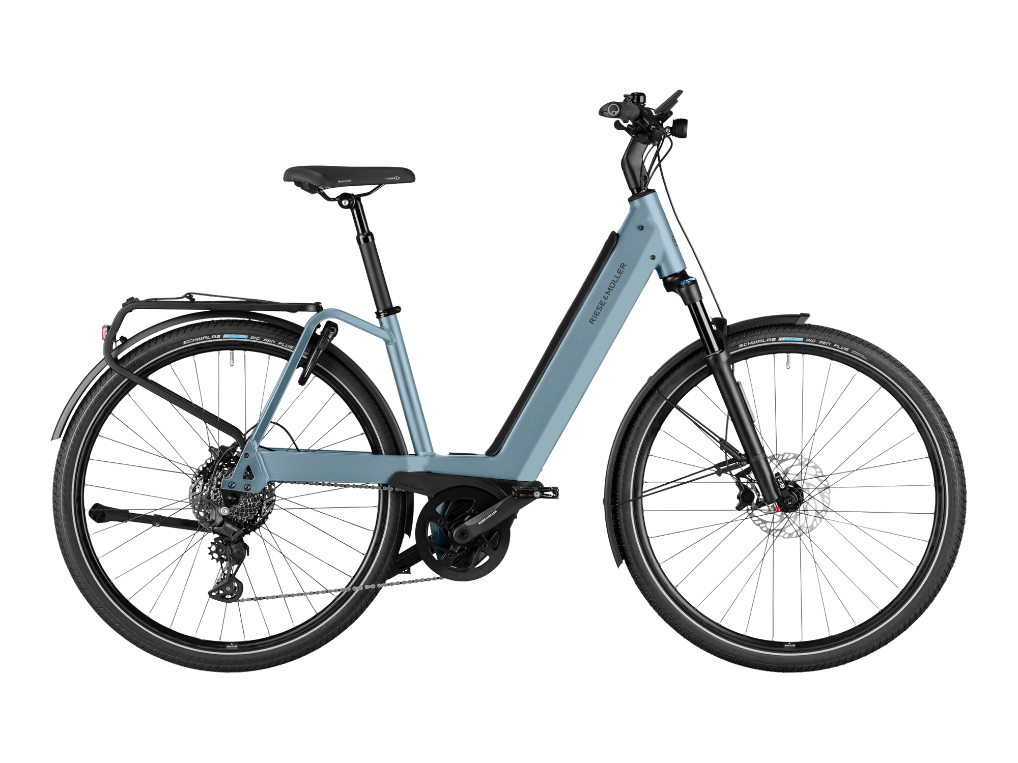 Riese & Müller Nevo4 in ice blue, Seitenansicht
