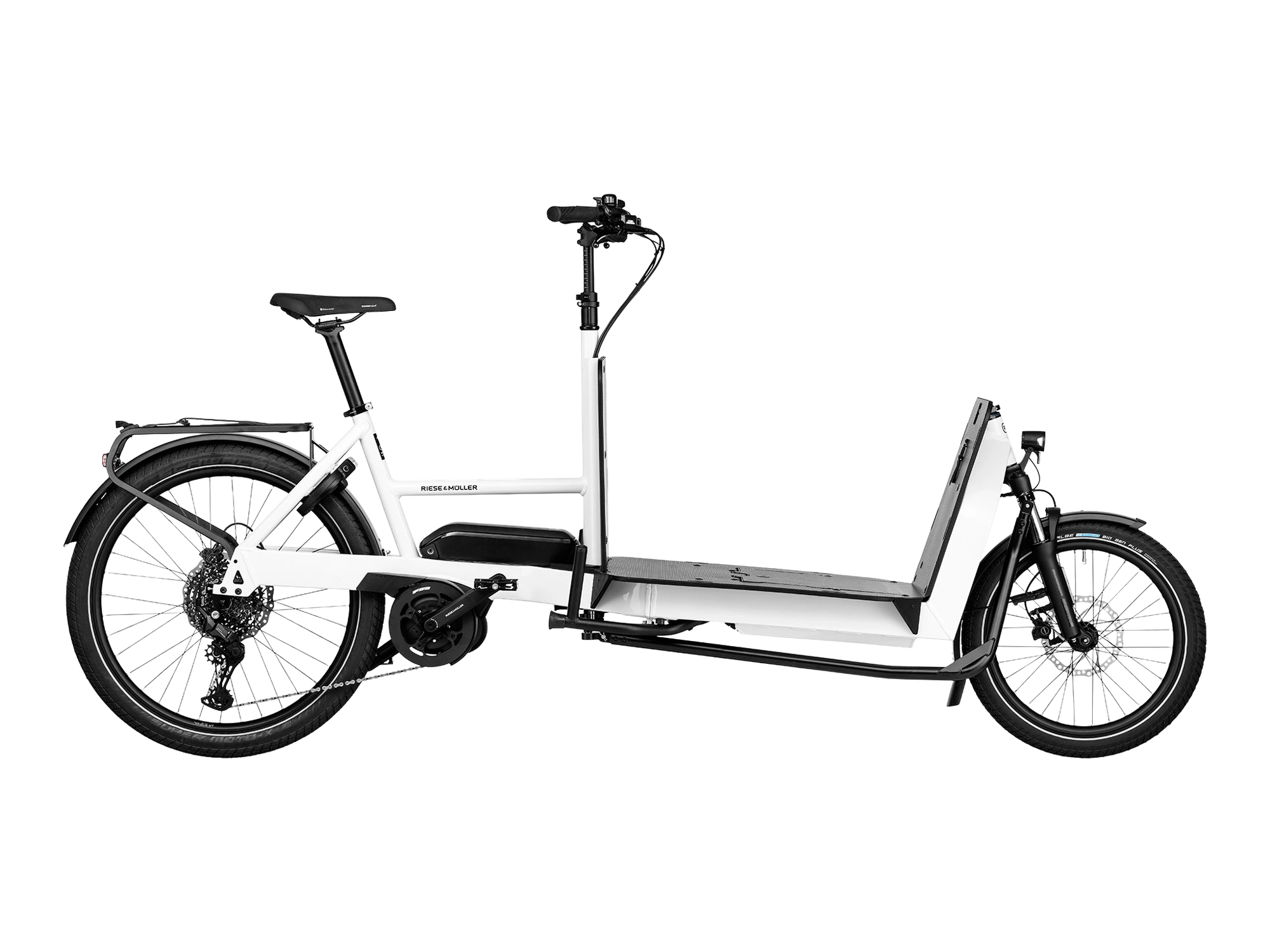 Riese & Müller Transporter2 65 in true white, Seitenansicht