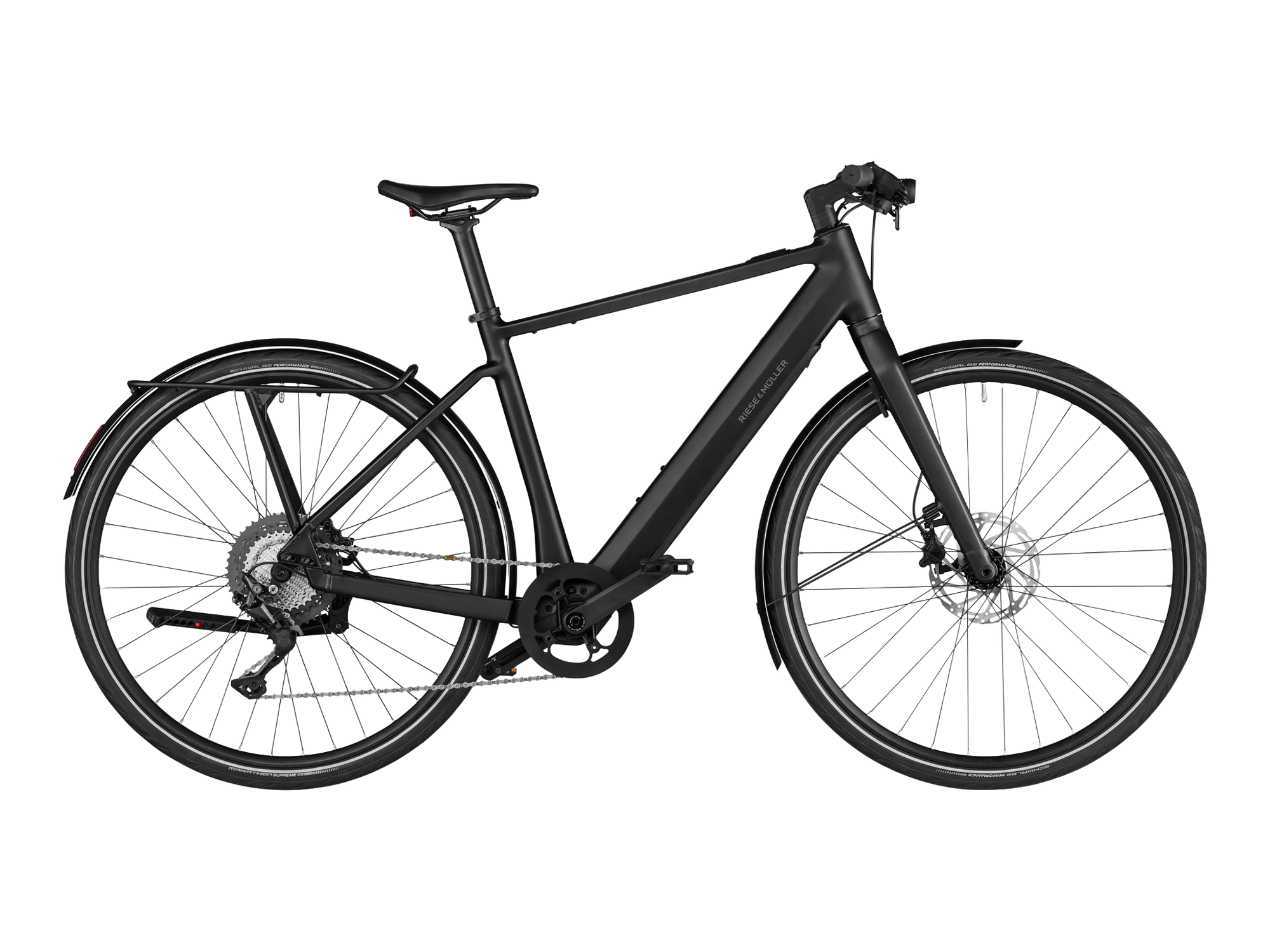 Riese & Müller UBN Five in black matt, Seitenansicht