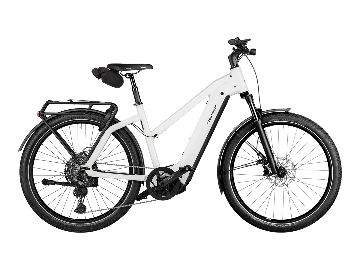 Riese & Müller Charger4 Mixte GT touring CORE in Ceramic White, Seitenansicht