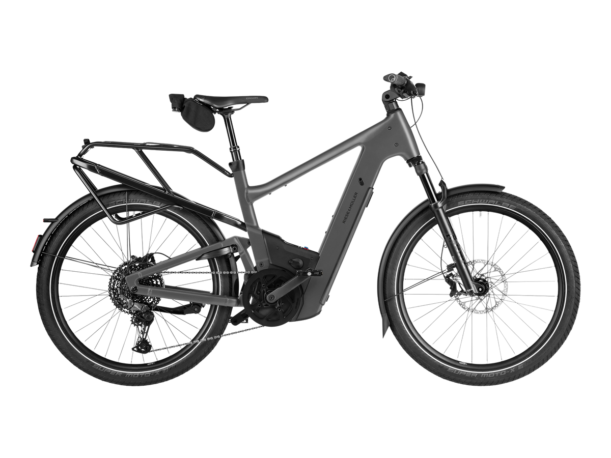 Riese & Müller Delite5 touring in Stone Grey, Seitenansicht
