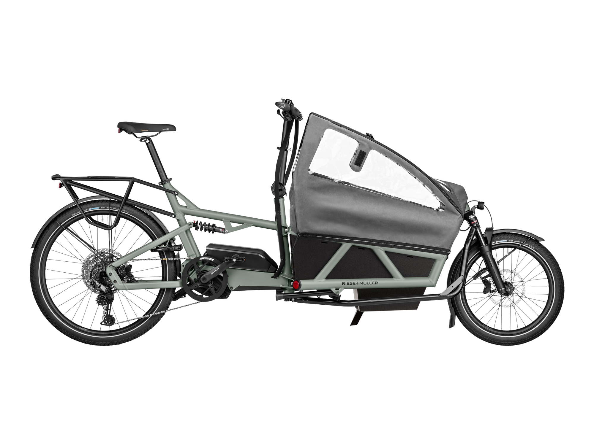 Riese & Müller Load4 60 EASY in Tundra Grey Matt, Seitenansicht