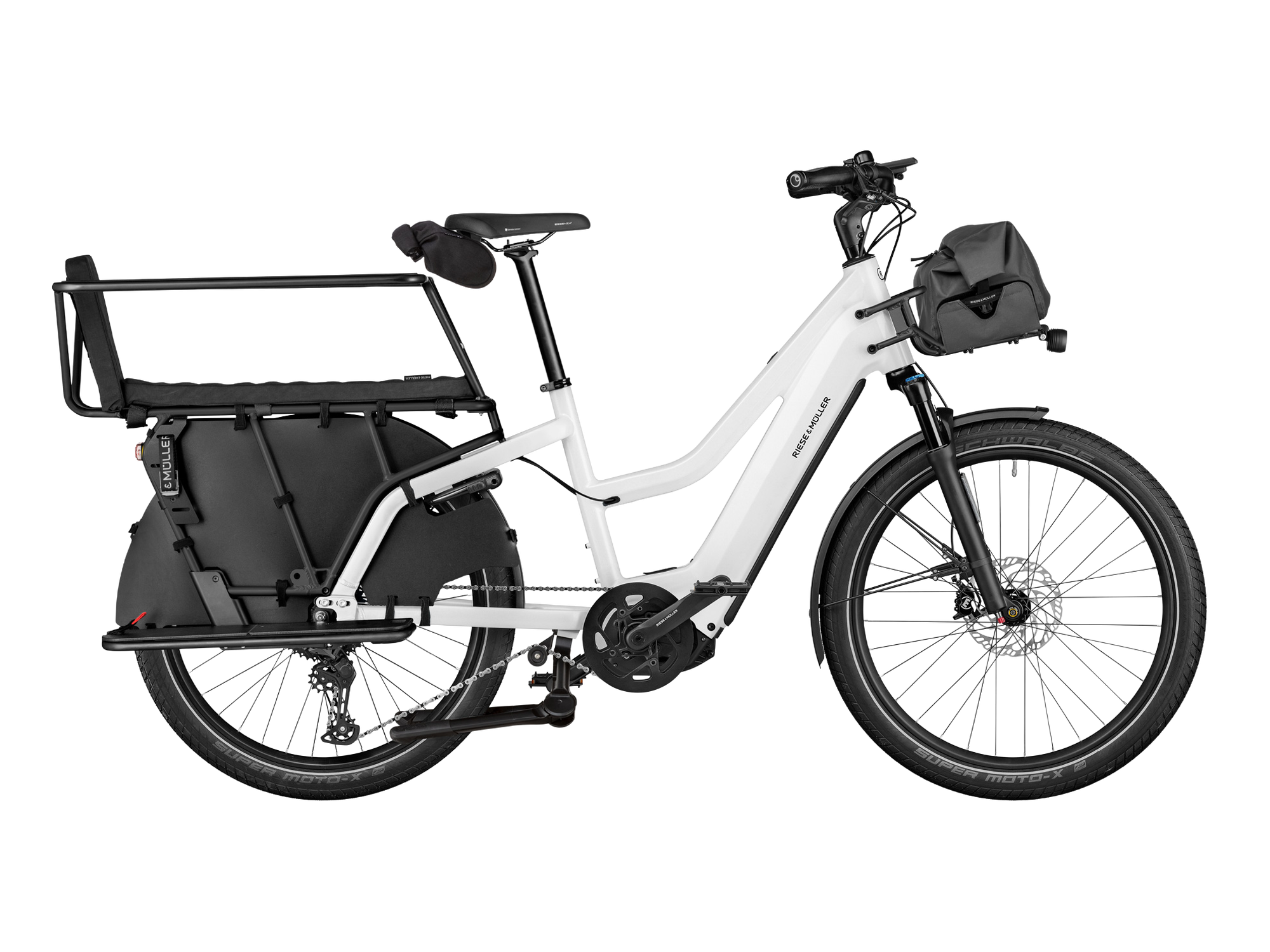 Riese & Müller Multicharger2 Mixte EASY in Pearl White/Black Matt, Seitenansicht