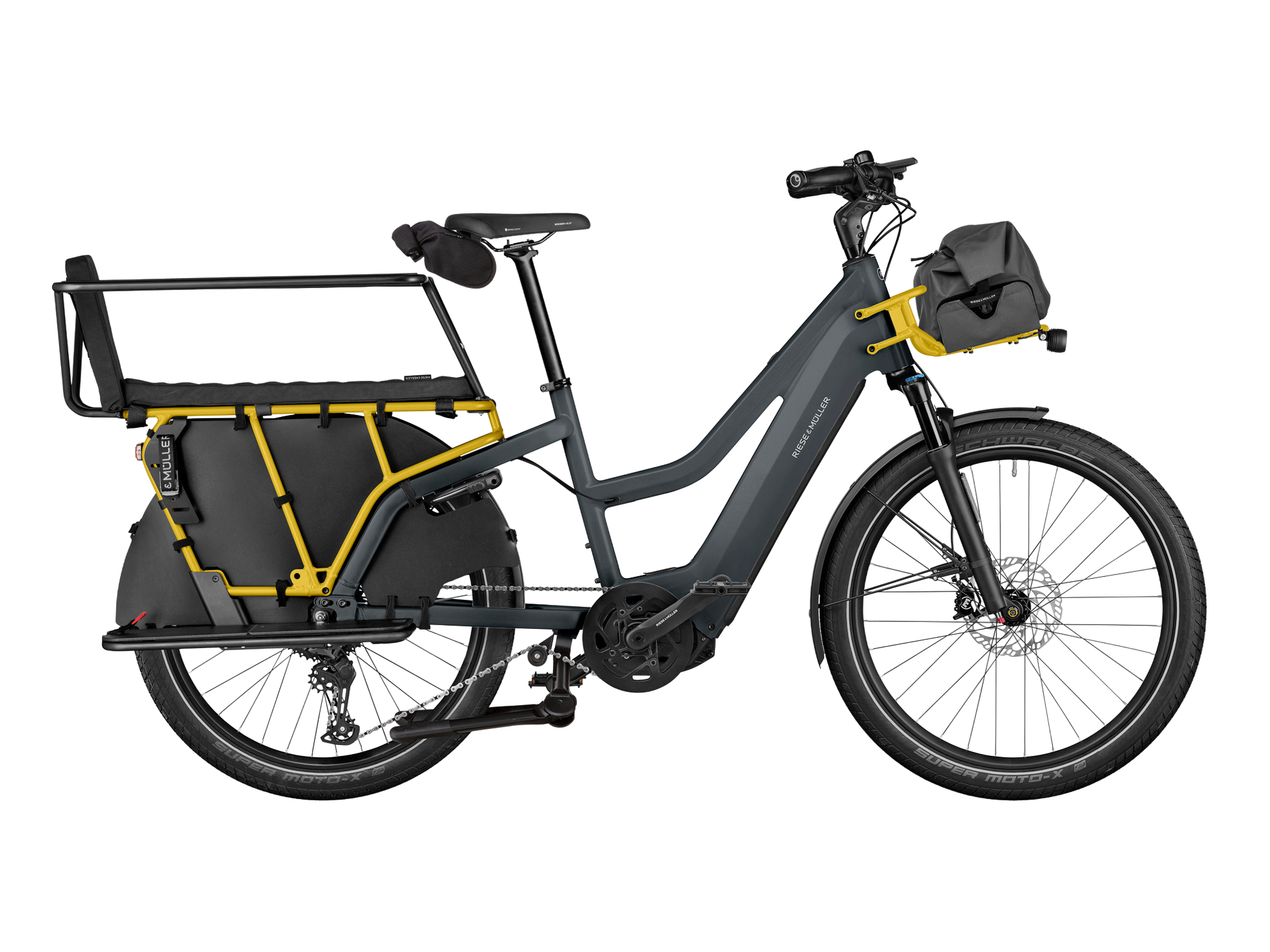 Riese & Müller Multicharger2 Mixte EASY in Utility Grey/Curry Matt, Seitenansicht