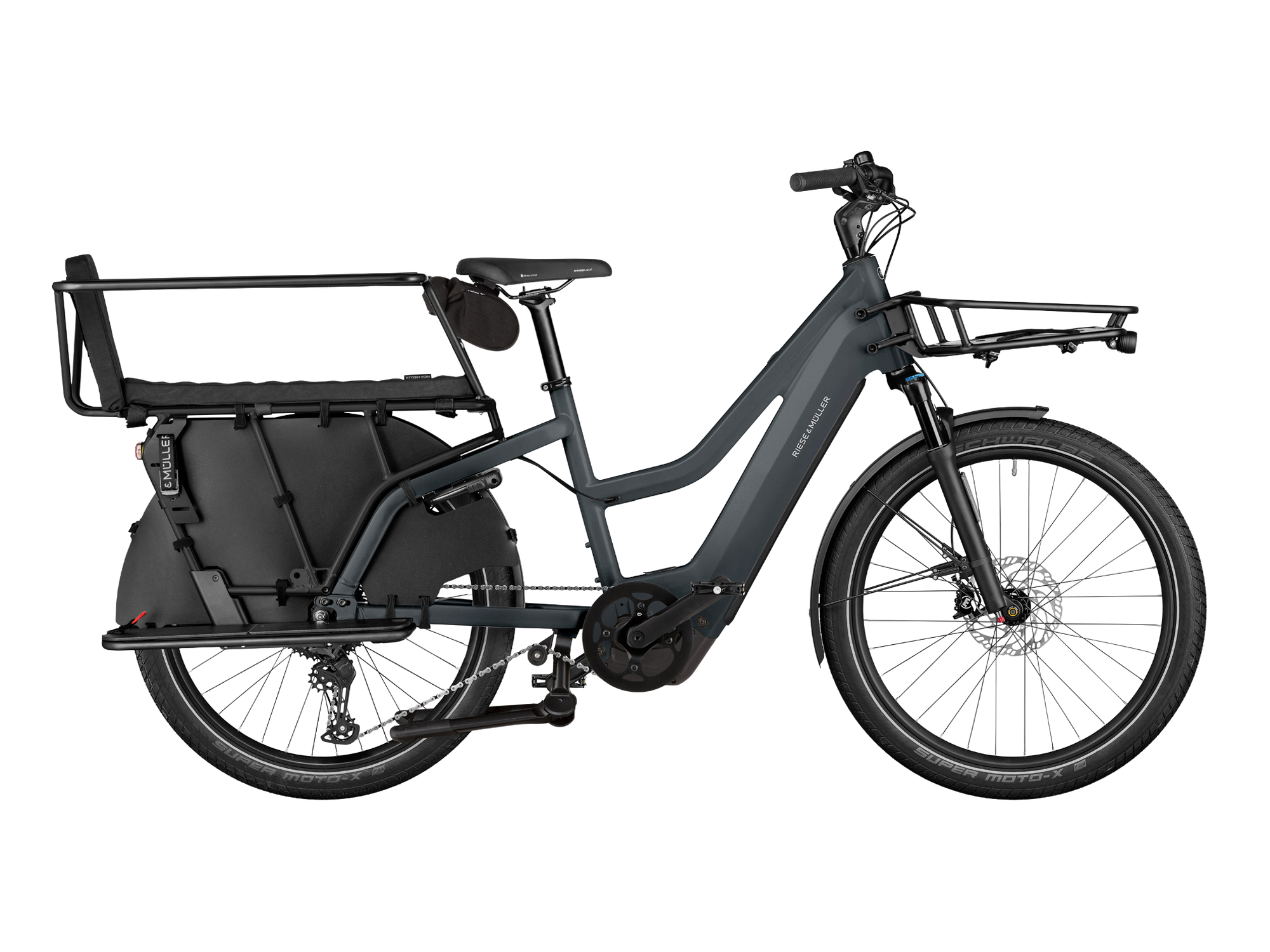 Riese & Müller Multicharger3 Mixte FAMILY in Utility Grey/Black Matt, Seitenansicht