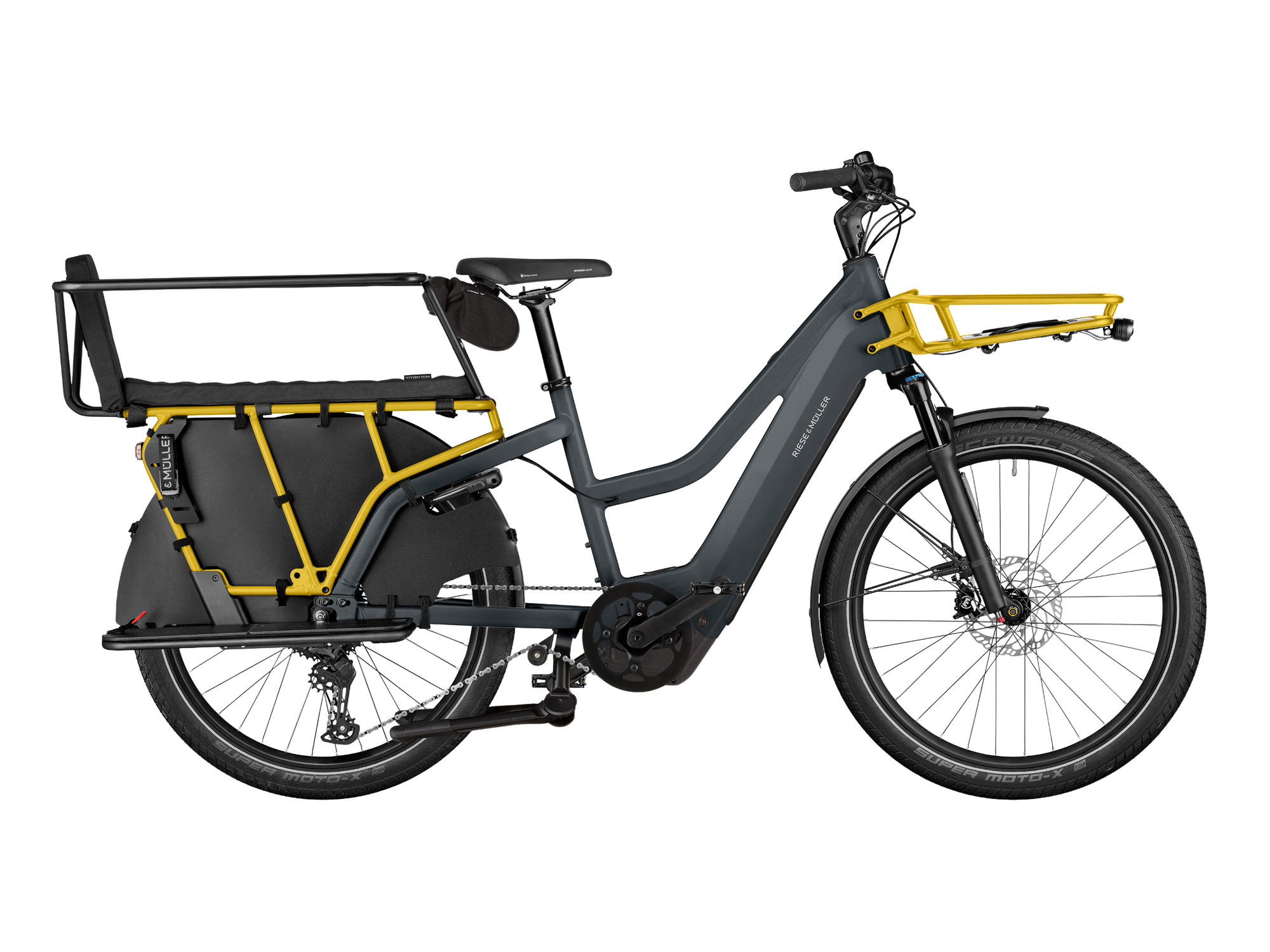 Riese & Müller Multicharger3 Mixte FAMILY in Utility Grey/Curry Matt, Seitenansicht
