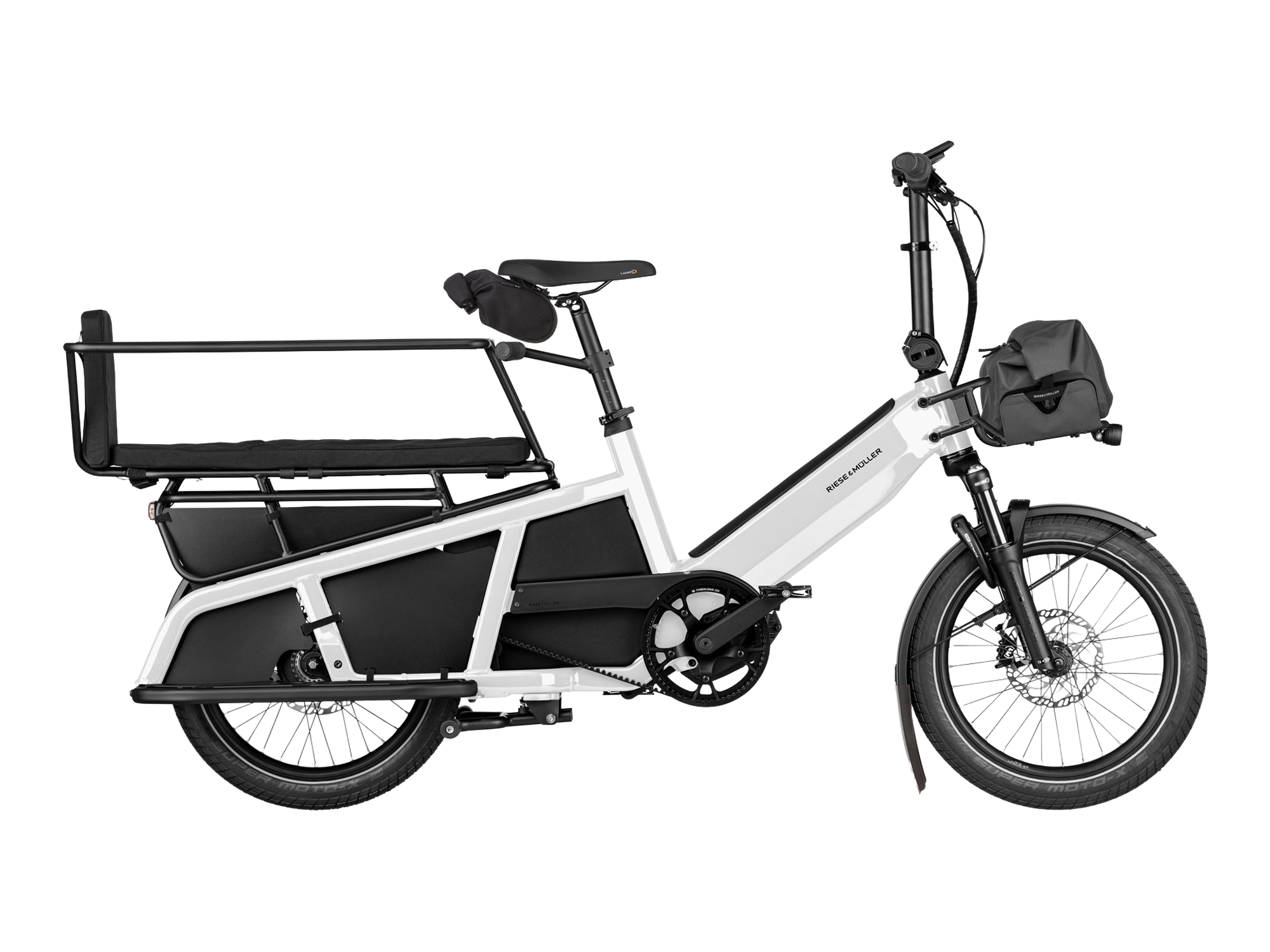 Riese & Müller Multitinker EASY in Pearl White/Black Matt, Seitenansicht