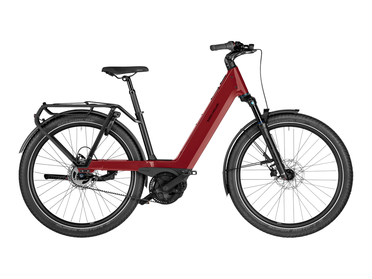 Riese & Müller Nevo5 CORE in Ruby Red, Seitenansicht