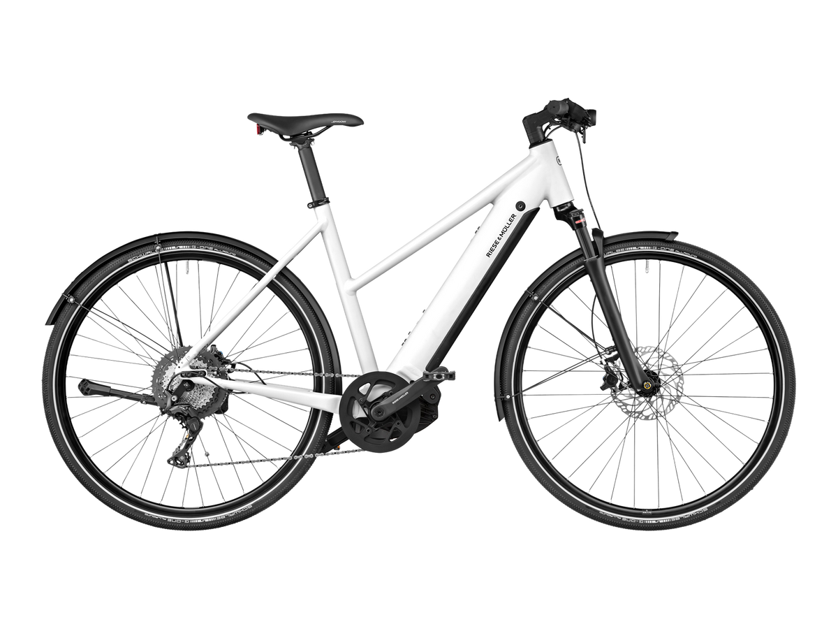 Riese & Müller Roadster4 Mixte touring in Crystal White, Seitenansicht