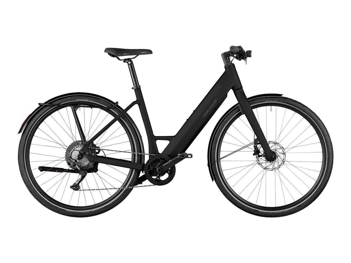 Riese & Müller UBN Six touring in Black Matt, Seitenansicht