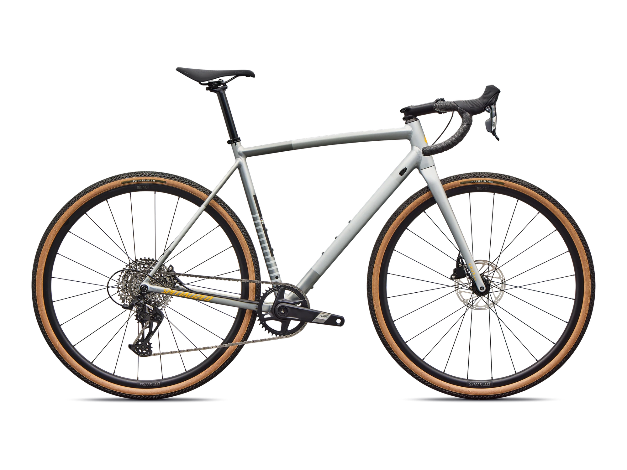 Crux DSW Comp – SRAM Apex XPLR in Shadow Silver, Seitenansicht