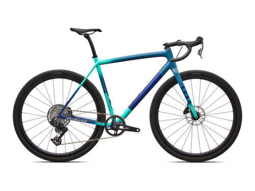 Crux Expert – SRAM Rival XPLR AXS in Grey Blue Lagoon, Seitenansicht